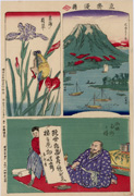 Iris and Kingfisher, Ōsumi Sakurashima and Saigō Nanshū from the series Ryūsai manga